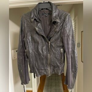 Muubaa leather convertible Moto jacket/vest